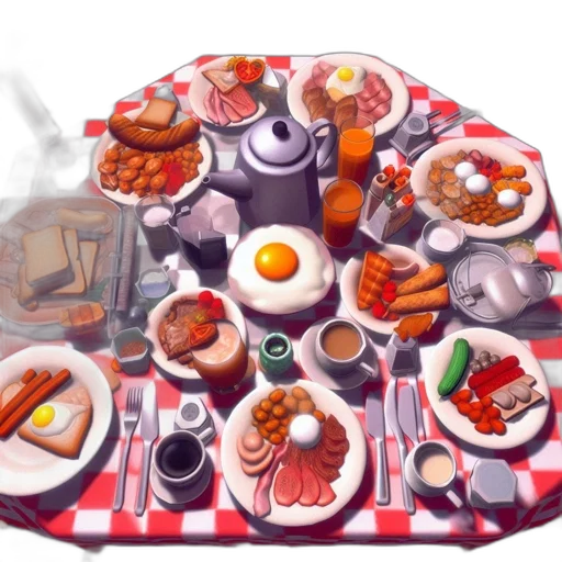 food, robot, 3d render, concept art transparent PNG cut-out