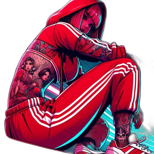 jacket, mask, comic book art, concept art transparent PNG cut-out