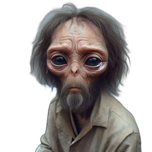 face, creature, mask, staff transparent PNG cut-out