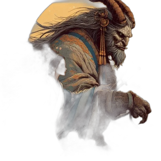 mask, creature, staff, face transparent PNG cut-out