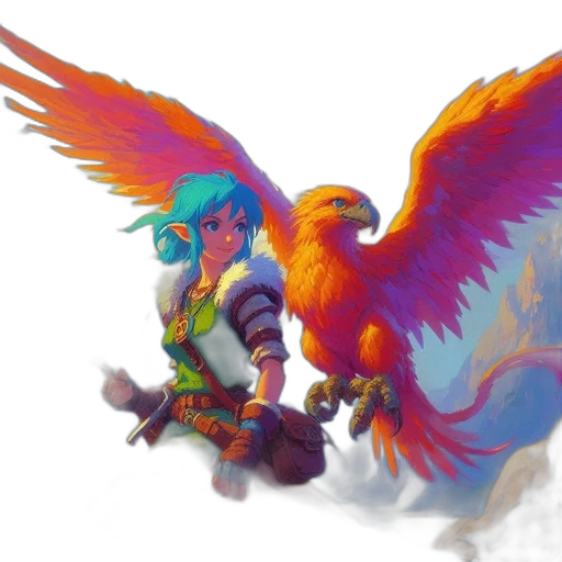 dragon, fantasy art, concept art, pixel art transparent PNG cut-out