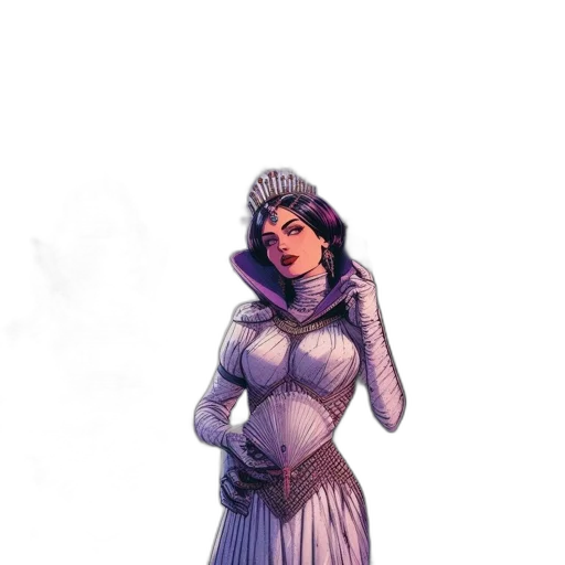 dress, staff, crown, sword transparent PNG cut-out