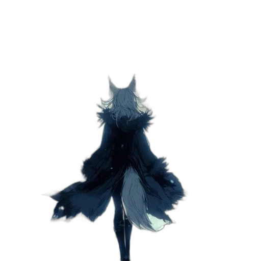 dress, creature, mask, staff transparent PNG cut-out