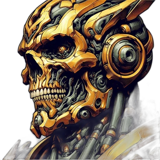 robot, mask, face, concept art transparent PNG cut-out