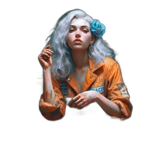jacket, dress, jewelry, face transparent PNG cut-out
