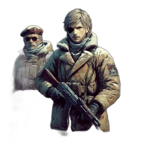 jacket, weapon, concept art, pixel art transparent PNG cut-out