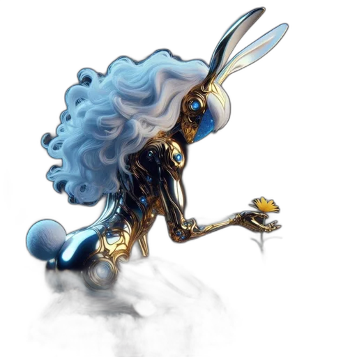 dragon, creature, robot, staff transparent PNG cut-out