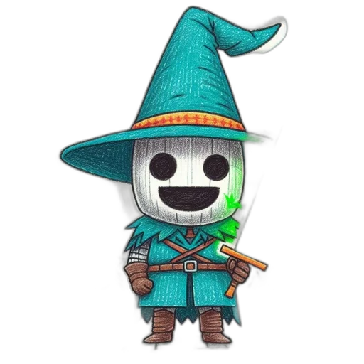staff, hat, dragon, mask transparent PNG cut-out
