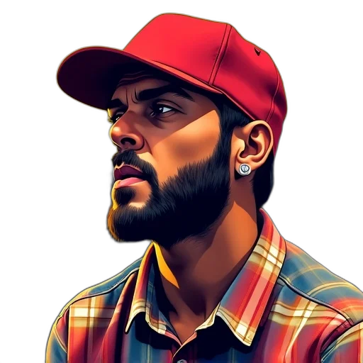 face, hat, jacket, animal transparent PNG cut-out