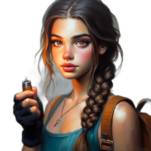 weapon, face, staff, jewelry transparent PNG cut-out