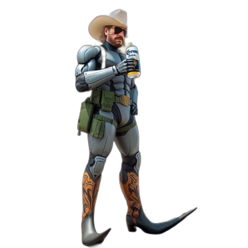 weapon, robot, jacket, hat transparent PNG cut-out
