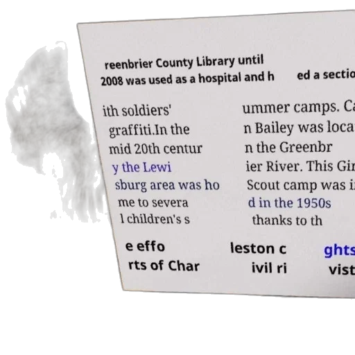 sign, greenbrier, county, library transparent PNG cut-out