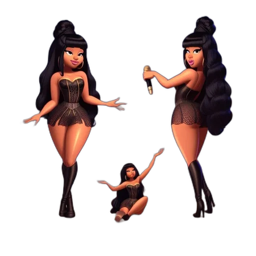 hair, concept art, 3d render, pixel art transparent PNG cut-out