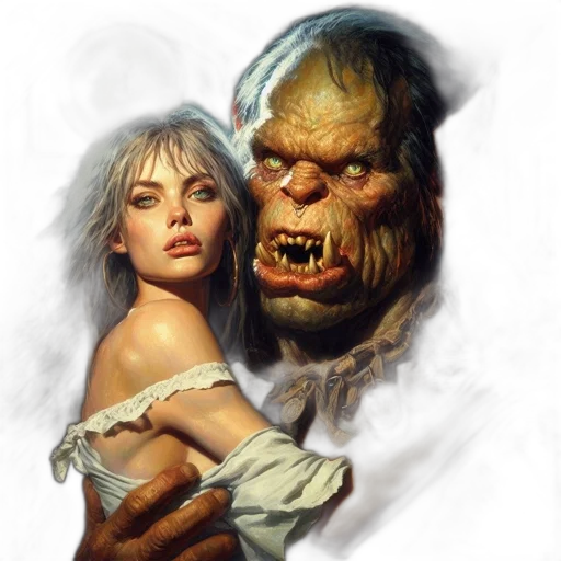 concept art, fantasy art, comic book art, photorealistic transparent PNG cut-out