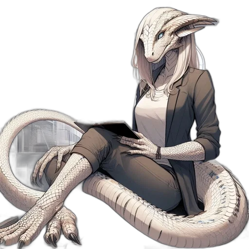 dragon, creature, animal, staff transparent PNG cut-out