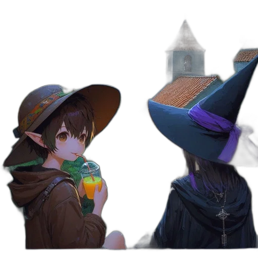 hat, staff, mask, crown transparent PNG cut-out