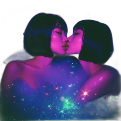 vaporwave, fantasy art, pixel art, concept art transparent PNG cut-out