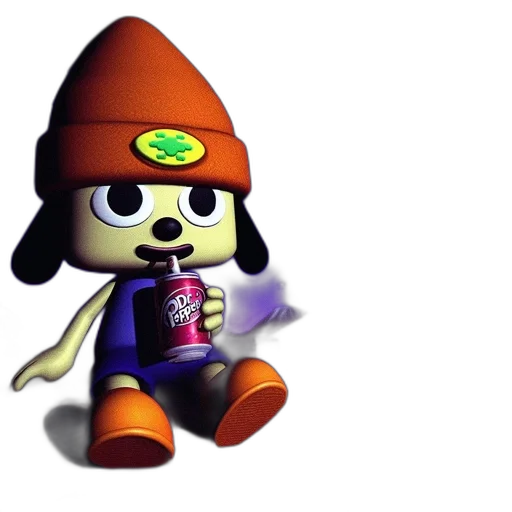 hat, staff, animal, 3d render transparent PNG cut-out