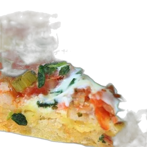 food, photorealistic, 3d render, slice transparent PNG cut-out