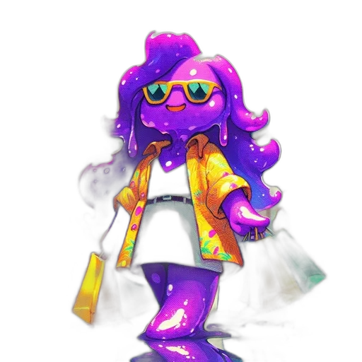 dress, jacket, staff, weapon transparent PNG cut-out