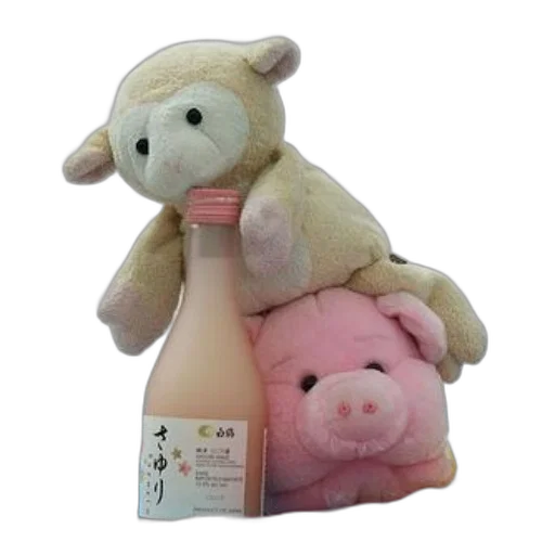bottle, cute, stuffed, animal transparent PNG cut-out