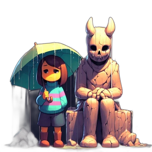 umbrella, mask, face, robot transparent PNG cut-out