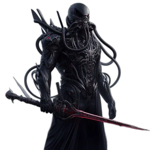 staff, sword, robot, creature transparent PNG cut-out