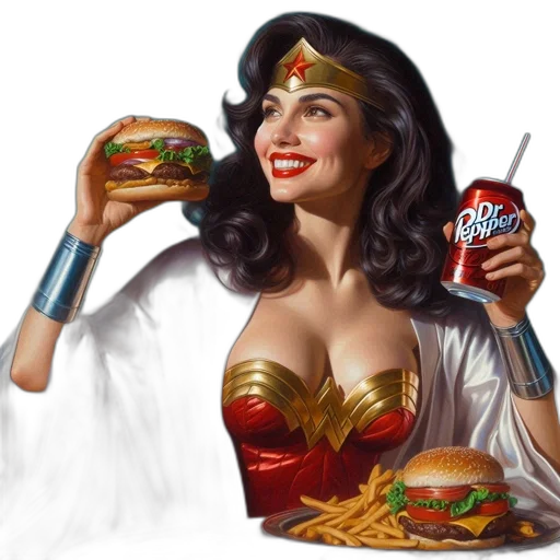 food, comic book art, concept art, photorealistic transparent PNG cut-out