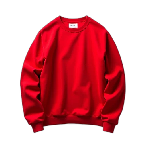 jacket, red, sweatshirt, round transparent PNG cut-out