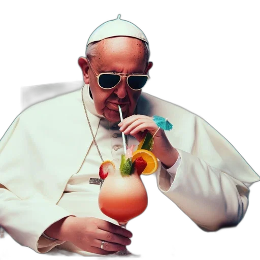 staff, food, vaporwave, 3d render transparent PNG cut-out
