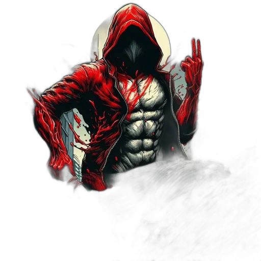 jacket, weapon, mask, creature transparent PNG cut-out