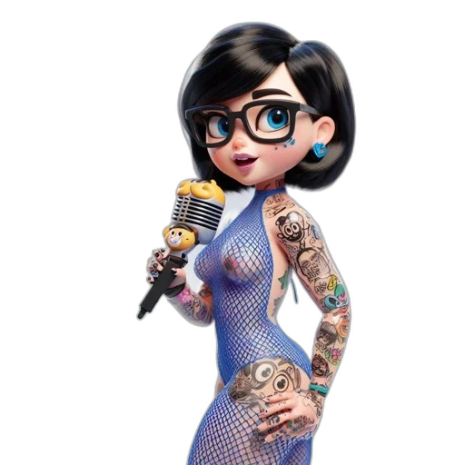 dress, cartoon, concept art, 3d render transparent PNG cut-out