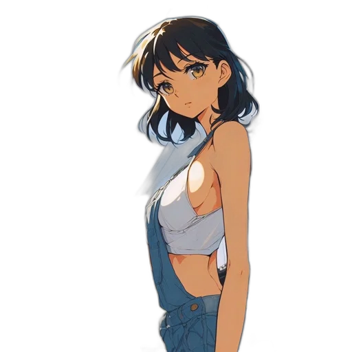 dress, jacket, weapon, anime transparent PNG cut-out