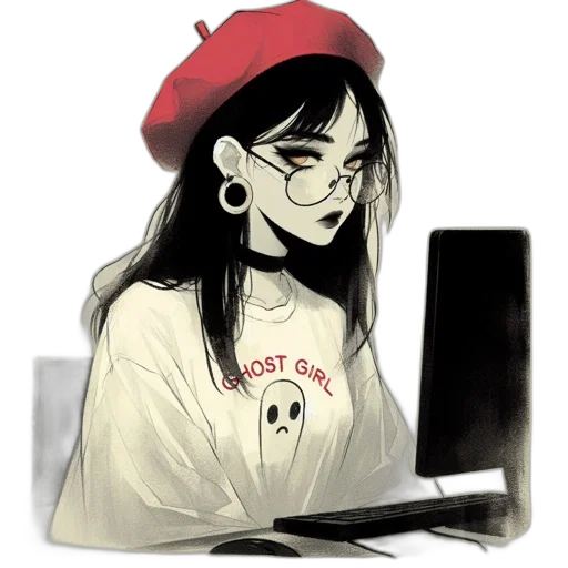 hat, face, jewelry, staff transparent PNG cut-out