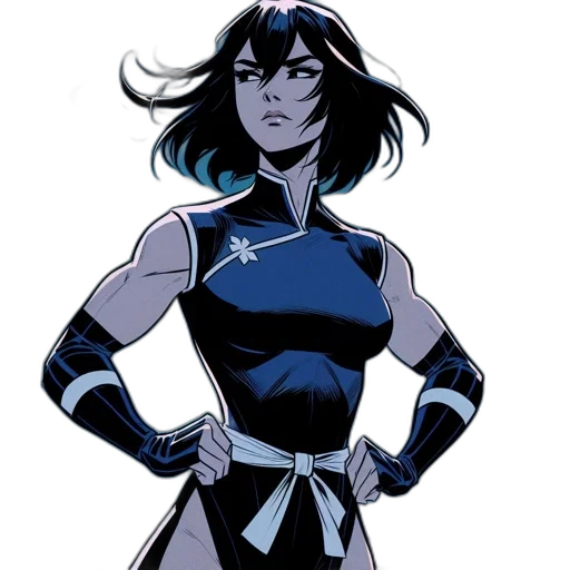 comic book art, concept art, cartoon, blue transparent PNG cut-out
