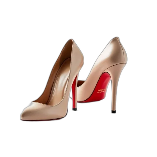 shoes, 3d render, red, pair transparent PNG cut-out