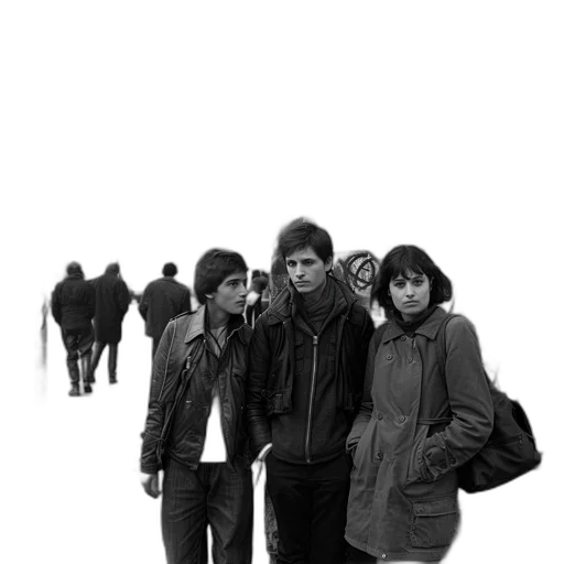 jacket, city street, snow, outer space transparent PNG cut-out