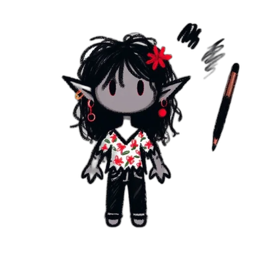 staff, creature, weapon, hair transparent PNG cut-out