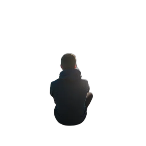 jacket, face, creature, staff transparent PNG cut-out