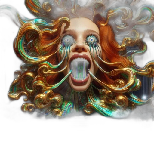 hair, mask, face, creature transparent PNG cut-out