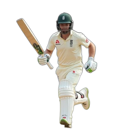 cricket, batsman, running, bat transparent PNG cut-out