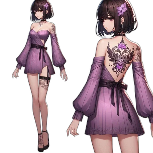 dress, concept art, fantasy art, 3d render transparent PNG cut-out