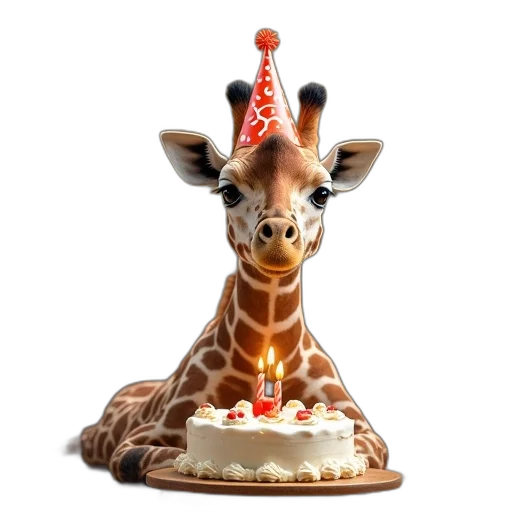 animal, giraffe, birthday, boy transparent PNG cut-out