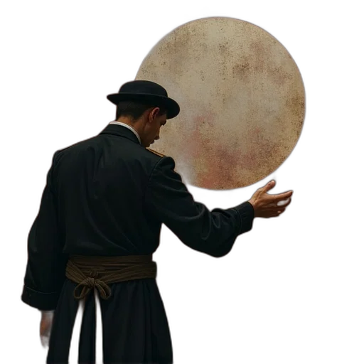staff, jacket, umbrella, hat transparent PNG cut-out