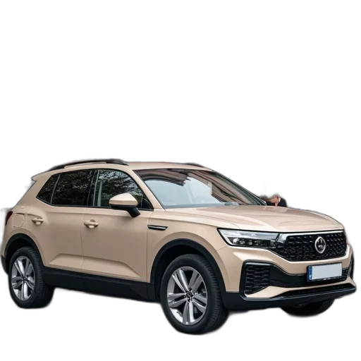 car, beige, suv, parked transparent PNG cut-out