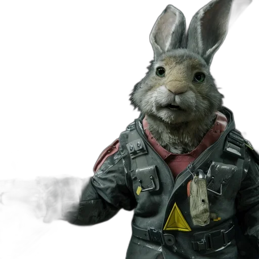 animal, jacket, concept art, 3d render transparent PNG cut-out