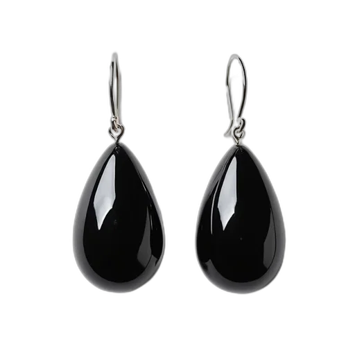 jewelry, pair, black, onyx transparent PNG cut-out