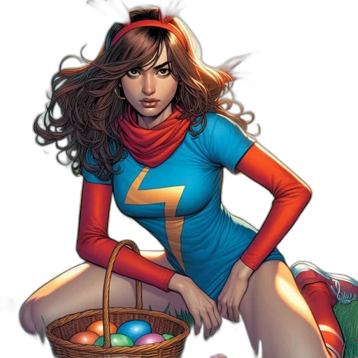 comic book art, concept art, young, woman transparent PNG cut-out