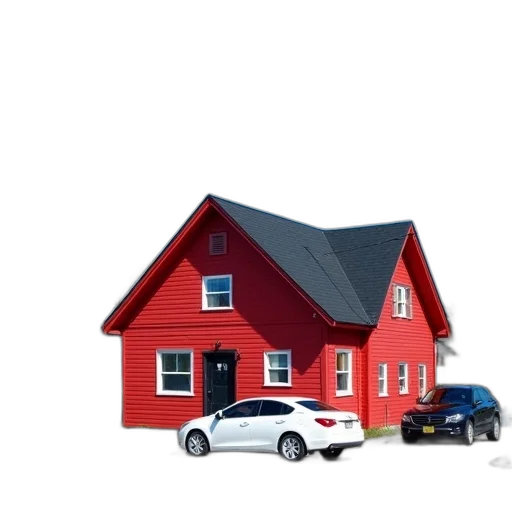 car, building, 3d render, concept art transparent PNG cut-out