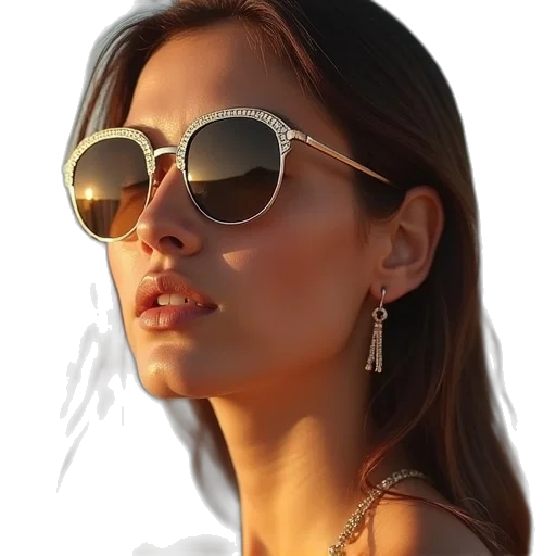 jewelry, face, staff, photorealistic transparent PNG cut-out